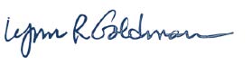 Lynn R Goldman Signature